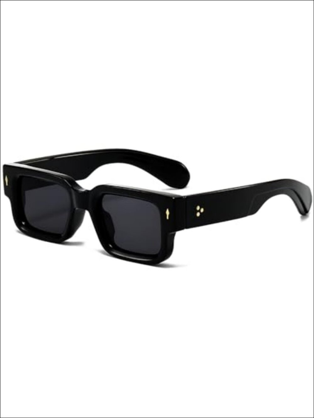 Thick Square Frame Acetate Sunglasses UV400 Full-Frame Unisex Adult